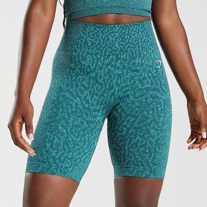 Gymshark Adapt Animal Seamless Cycling Shorts Teal